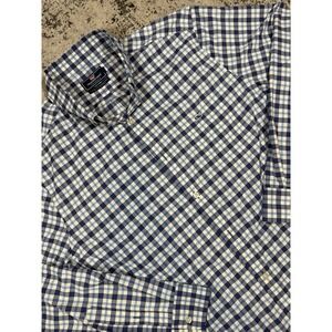 Vineyard Vines Mens Large Blue Plaid Tucker Shirt Classic Fit Stretch‎